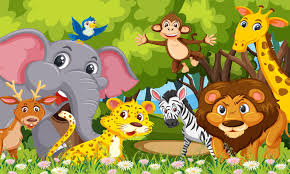 Save 15% on istock using the promo code. Cartoon Jungle Animals Wallpaper Mural Marmalade Art
