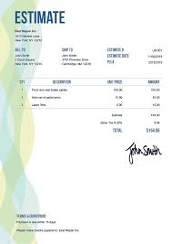 Download a copy of the product sheet in adobe® portable document format (pdf) . Free Estimate Templates 100 Styles Print Download Pdf