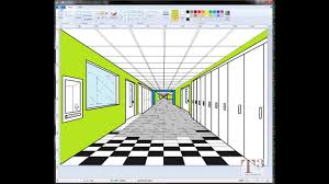 At this point you might add other features andpeople to your hallway drawing such as: 1 Point Perspective Drawing Of A Hallway Microsoft Paint Youtube