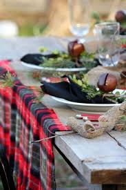Christmas Red Plaid Tablecloth Red Black Check Tartan Table Runner Christmas Table Decor Settings Christmas Table Settings Christmas Table Natural Christmas