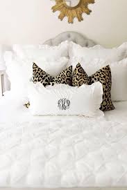 Leopard Pillows White Sheets Bedroom Design Home Bedroom Guest Bedrooms