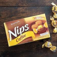 They are made with cane sugar and coffee from the toraja province of the northern indonesian islands, which the manufacturer suggests is among the finest and rarest coffee in the world. Nips