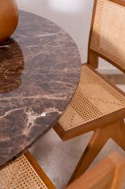 Maybe you would like to learn more about one of these? Round Marble Dining Table Dark Emperador Brown Cross Frame Aime Te