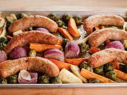 Sheetpan Sausage Supper Recipe Food Network Recipes Pioneer Woman Food Network Recipes Sheet Pan Recipes