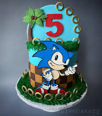 This free cake, decorated with icing, a border, and an inscription, is the baby's own cake to enjoy. I Got To Make A Sonic Cake Recently Sonicthehedgehog
