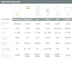 Light Bulb Watt Conversion Led Light Equivalents Best Led