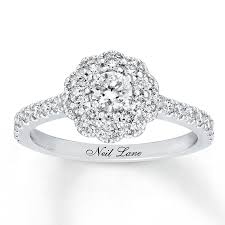Neil Lane Engagement Ring 1 Ct Tw Diamonds 14k White Gold 940349614 Kay Neil Lane Engagement Rings Floral Engagement Ring Engagement Rings
