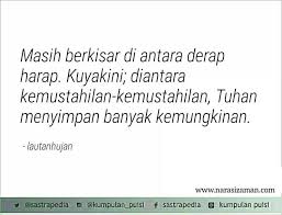 Tuhan Menyimpan Banyak Kemungkinan Kutipan Buku Kutipan Dalam Puisi