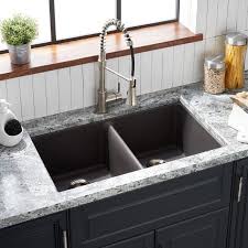 Drop in sinks who s the winner. Signature Hardware 447668 Totten 33 Drop In Or Build Com Composite Kitchen Sinks Undermount Kitchen Sinks Granite Composite Kitchen Sink