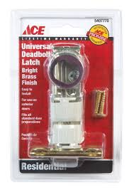 Ace Bright Brass Steel Deadbolt Latch 1 pk #VSHE5407770, 4054