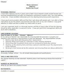 Cleaning Staff Cv Template Aol Image Search Results Job Resume Samples Clean Resume Resume Examples