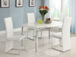Choose from round or rectangular dining sets for less than 500 dollars, in colors like black, cherry, chocolate, and espresso. 55 Clarice White Dinette Set White Dining Room Modern Dining Room Chrome Dining Table
