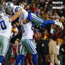 Sports Center S Photo Of The Night Jason Witten Carrying Dan Bailey Off The Field After Makin Dallas Cowboys Dallas Cowboys Football Team Dallas Cowboys Fans