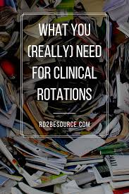 What You Really Need For Clinical Rotations In 2020 Clinic Dietitian Career Dietetics