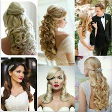 Half up half down wedding hairstyles are timeless and true. Wedding Day Hair And Makeup Ideas Saubhaya Makeup
