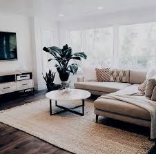 White Minimal Minimalist Minimalistic Simple Home Living Room Plant Sofa Modern Apartment Decor Apartment Living Room Minimalist Living Room
