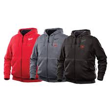 Milwaukee M12 Heated Hoodie Red Gray Black