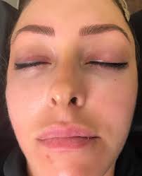 Full face pmu Brows, lips and winged eyeliner for the win! Contact Kayla at  vibes in templeton for your next permanent makeup procedure. Ask me about  my specials going On! #vibes #beauty #