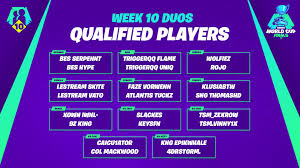 Check out the highlights video below. Fortnite World Cup Week 10 Qualifiers Info And Results Fortnitemaster Com
