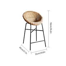 What is the price range for rattan bar stools? Jubadeng Rattan Chair Bar Stool High Stool Rattan Comfortable Bedside Chair Dining Chair Hand Woven Multi Style Size 75cm Size 2 Buy Online In Bermuda At Bermuda Desertcart Com Productid 165675747