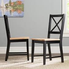 Andover Mills Powe Solid Wood Cross Back Side Chair Wayfair Ca Solid Wood Dining Chairs Dining Chairs Side Chairs Dining
