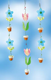 Blumenketten Furs Fenster Basteln Basteln Fruhling Fensterdeko Blumen Basteln Blumen Basteln Mit Kindern