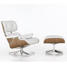Eames Lounge Chair Ottoman White Pigmented Walnut Classic Dimens Tojo