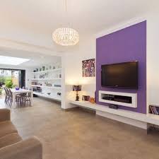 Dvd Tv Recess Design Ideas Pictures Remodel And Decor Colorful Living Room Design Contemporary Family Rooms Accent Wall Colors