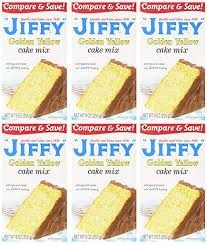 Jiffy Golden Yellow Cake Mix 9 Oz Boxes Pack Of 6 Vatican6 Yellow Cake Mixes Baked Dessert Recipes Yellow Cake Mix Recipes