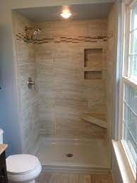 Marazzi Silk Elegant 12x24 Tiles In A 34x48 Shower Space Americh Shower Base Bathroom Shower Walls Small Bathroom Tiles Small Bathroom