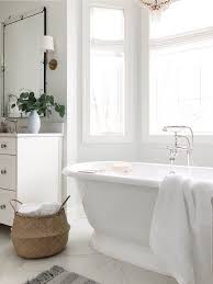 For over 70 years, pottery barn has represented exceptional quality and unparalleled value. Bathroom Refresh With Pottery Barn Life On Cedar Lane Marble Bathroom Gray Bathroom Accessories Rattan Stool