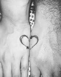 Couples Matching Tattoos For Valentines Day Half Heart Tattoo Wristtattoo Handtattoos Sma Couples Tattoo Designs Couple Tattoos Love Couples Hand Tattoos