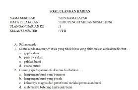 Check spelling or type a new query. Soal Ulangan Harian Ips Kelas 6 Semester 2 Beserta Kunci Jawaban Wali Kelas