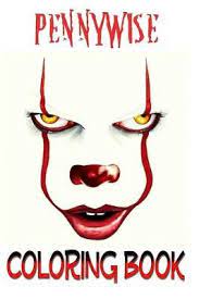 Pennywise wears the clown makeup and costume. Pennywise Coloring Book Coloring Academy 9781711238463