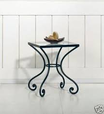 New Wrought Iron Lamp Side Table Bedside Glass Top Iron Furniture Design Wrought Iron Decor Iron Decor