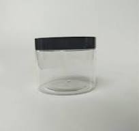 Wholesale 400ml 13.3oz Clear Plastic PET Jar with Black Lid ...