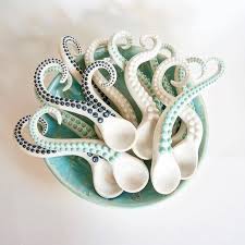 Every Beachy Home Needs Octopus Spoons Theclaycache Pottery Spoon Gifts Tentacle