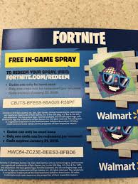 If an item you wanted is no longer available, check back frequently as there's a good chance you can buy it later. Unredeemed Free Fortnite Skin Codes Walmart Spray Codes Fortnitebr Scaled