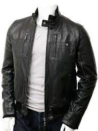 Noora New Biker Motorcycle Men Real Vintage Cafe Racer New Black Handmade Genuine Lambs Mens Leather Jacket Biker Leather Jacket Men Mens Leather Bomber Jacket