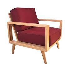 An accent chair is a great touch for a room looking for both a touch of a design aesthetic and an extra perch when seating is scant. Natural Mid Century Modern Lounge Chair Wine Red Twist Modern