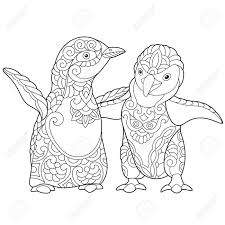 Maybe you would like to learn more about one of these? Kleurplaat Van Jonge Keizerspinguins Geisoleerd Op Een Witte Achtergrond Schets Uit De Vrije Hand Tekenen Voor Volwassen Antistress Kleurboek Met Doodle En Zentangle Elementen Royalty Vrije Cliparts Vectoren En Stock Illustratie Image