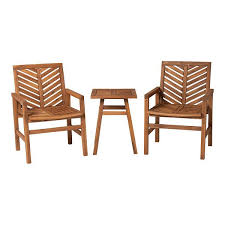 Best master furniture brandee 3 piece traditional living room accent chair and table set. Banbury Designs Chevron Indoor Outdoor Acacia Accent Chair End Table 3 Piece Set