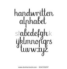 Handwritten Vector Alphabet Hand Drawn Modern Calligraphy Letters Ink Illustratio Modern Calligraphy Alphabet Handwriting Alphabet Calligraphy Fonts Alphabet