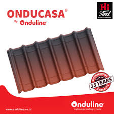 Atap / Genteng Onducasa 97cm X 57cm X 0.30mm – Red 3D