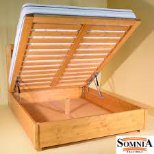 Letto con testata legno, letto a due piazze con testata in legno. Letti Contenitore In Legno Massello Somnia F Lli Viola