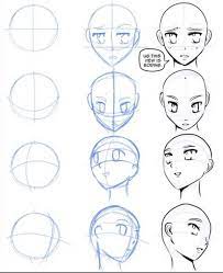 How to draw an anime art style face. 138 Images Drawing References And Tutorals Anime Character Drawing Character Drawing Manga Drawing