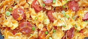 One Pot Kielbasa Pasta Sugar Apron Recipe Pasta Dishes Kielbasa Kielbasa Recipes