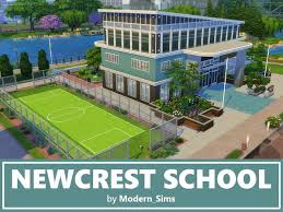 Modern Sims Newcrest School Nocc By Modern Sims Sims The Sims 4 Lots Sims Building