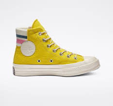 Black And Yellow Converse Shirt Chuck 70 Retro Stripe High Top Bold Citron Pink Black High Top Shoes Cool Converse Converse Chuck Taylor High Top Sneaker