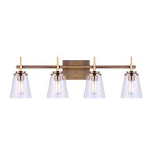 Vanity lighting is the perfect way to add bright task lighting that is necessary for daily bathroom on installing modern vanity lights in your bathroom. Tapered Spike Vanity Light 4 Light Vanity Lighting Gold Light Fixture Small House Living